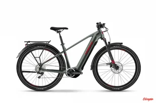 Rower elektryczny Haibike Trekking 5 High olive/red - gloss 2023 - Rowery elektryczne - miniaturka - grafika 1
