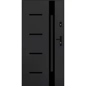 Drzwi zewnętrzne - PANTOR Drzwi stalowe zewnętrzne wejściowe Tulon antracytowe 90 lewe - miniaturka - grafika 1