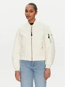 Kurtki damskie - Guess Jeans Kurtka bomber W5RL81 WHAA2 Écru Regular Fit - miniaturka - grafika 1