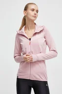Bluzy damskie - Salewa bluza sportowa Puez Hybrid kolor różowy z kapturem wzorzysta - miniaturka - grafika 1
