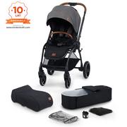 Wózki dziecięce - KinderKraft Evolution Cocoon Gray wózek spacerowy 2101-46519 - miniaturka - grafika 1