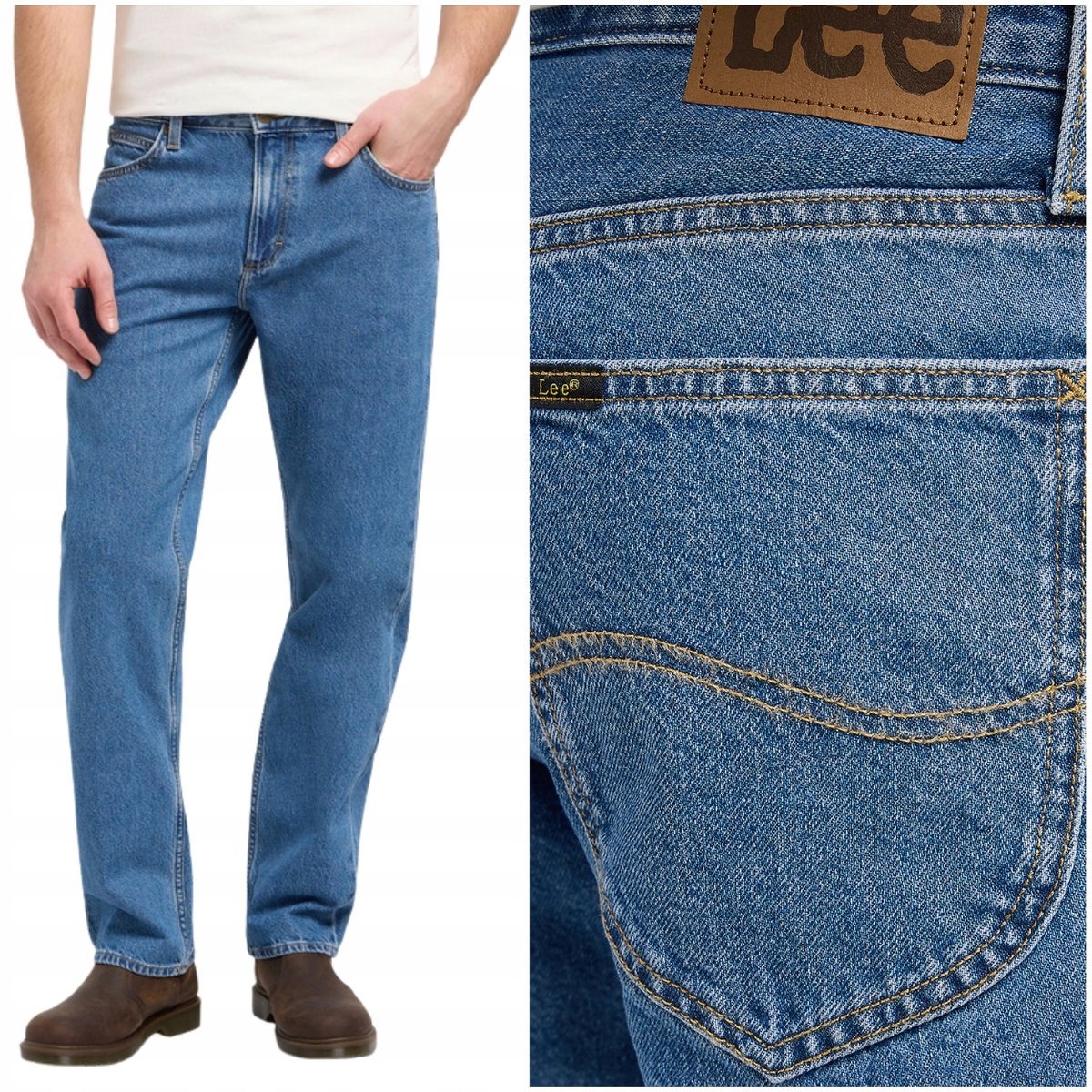 Lee Haden Morgan luźne proste spodnie jeansowe bez streczu W27 L32