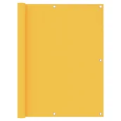 Markizy - vidaXL Parawan balkonowy, żółty, 120x400 cm, tkanina Oxford vidaXL - miniaturka - grafika 1