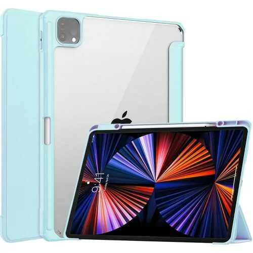 Bizon Etui Case Tab Clear Matt do Apple iPad Pro 12.9 2022/2021/2020/2018, błękitne
