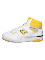 Trampki męskie - New Balance Skórzane sneakersy "BB650RCG" w kolorze biało-żółtym - miniaturka - grafika 1
