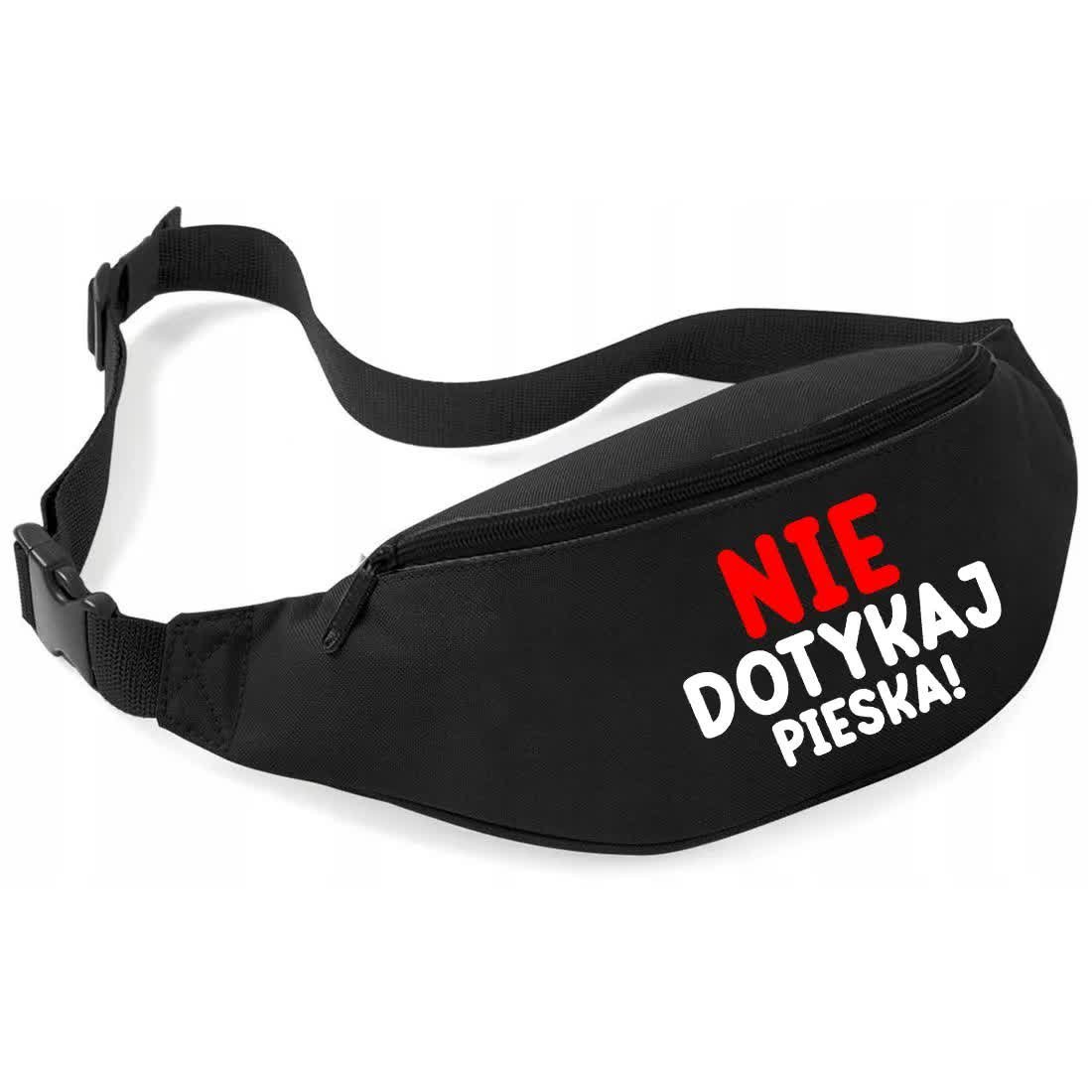 Nerka Saszetka NIE DOTYKAJ PIESKA Czarny Wzory