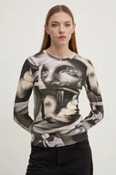 Bluzki damskie - Desigual longsleeve SURREALISMO damski kolor zielony 24WWTK49 - miniaturka - grafika 1