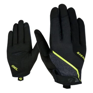 Rękawiczki rowerowe Ziener Clyo Touch Long black/lemon - Rękawiczki rowerowe - miniaturka - grafika 1