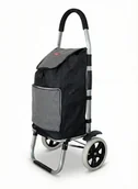 Torby i wózki na zakupy - Wózek na zakupy Trolej ST300 czarno-szary klapa z klamrą wodoodporny kieszeń chłodząca - miniaturka - grafika 1