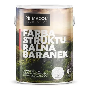 Primacol Farba strukturalna baranek biała 5 l - Farby olejne i specjalne - miniaturka - grafika 1