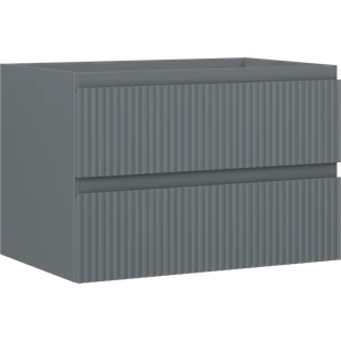 Mexen Rivel szafka łazienkowa podumywalkowa 70 cm, 2 szuflady, ryflowana , grafit mat - 91A20-07047-2-BFF66 - Szafki łazienkowe - miniaturka - grafika 1