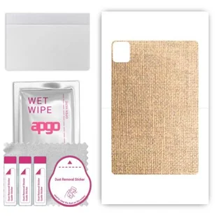 folia naklejka skórka strukturalna na TYŁ do Apple iPad Pro 11 5 gen. 2024 - Tkanina Denim Beżowy - apgo SKINS - Akcesoria do tabletów i e-booków - miniaturka - grafika 1
