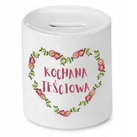 Skarbonki - SKARBONKA DLA TEŚCIOWEJ KOCHANA TEŚCIOWA PREZENT z Nadrukiem ze Zdjęciem - miniaturka - grafika 1