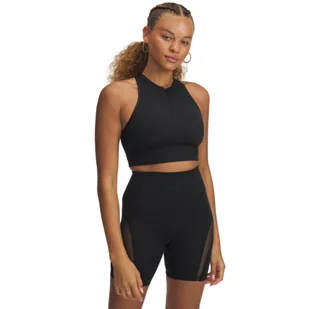 Damski top treningowy Under Armour Meridian Zip Tank - czarny - Koszulki i topy damskie - miniaturka - grafika 1