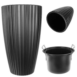 Doniczka z wkładem Lavoye 30cm czarna - Donice Doniczka z wkładem Lavoye 30cm czarna - Donice - miniaturka - grafika 1