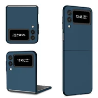 Etui i futerały do telefonów - Pokrowiec König Design kompatybilny z Samsung Galaxy Z Flip4 5G - plastikowe, miękkie etui na telefon - granatowy - miniaturka - grafika 1