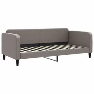 Sofa z funkcją spania, kolor taupe, 90x200 cm, obita tkaniną Lumarko! - Łóżka - miniaturka - grafika 3
