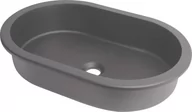 Umywalki - Deante Silia Umywalka granitowa podblatowa/wpuszczana owalna antracyt metalik CQS_TU6U - miniaturka - grafika 1