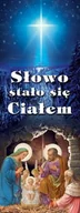 Ikony i obrazy sakralne - Baner na Boże Narodzenie, "Słowo stało się ciałem" 75x200 cm - miniaturka - grafika 1
