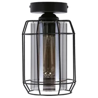 Lampy sufitowe - Czarna lampa sufitowa z kloszem ze szkła dymionego - 3X Z048 H5-Z81 - miniaturka - grafika 1
