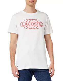 Koszulki męskie - Lacoste T-shirt męski, biały, L - grafika 1