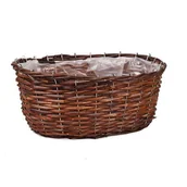Pozostałe akcesoria do uprawy roślin - Koszyk wiklinowy z folią do obsadzania owalny 36 x 28 x 13 cm - miniaturka - grafika 1