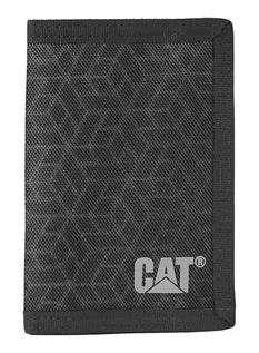 Portfele - Portfel codzienny Caterpillar Riley - black heat embossed - grafika 1