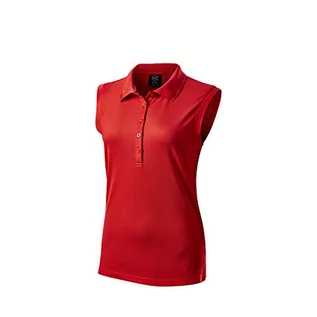 Koszulki i topy damskie - Wilson Wilson Wilson Staff damska koszulka polo bez rękawów Czerwony L WGA700742LG - grafika 1