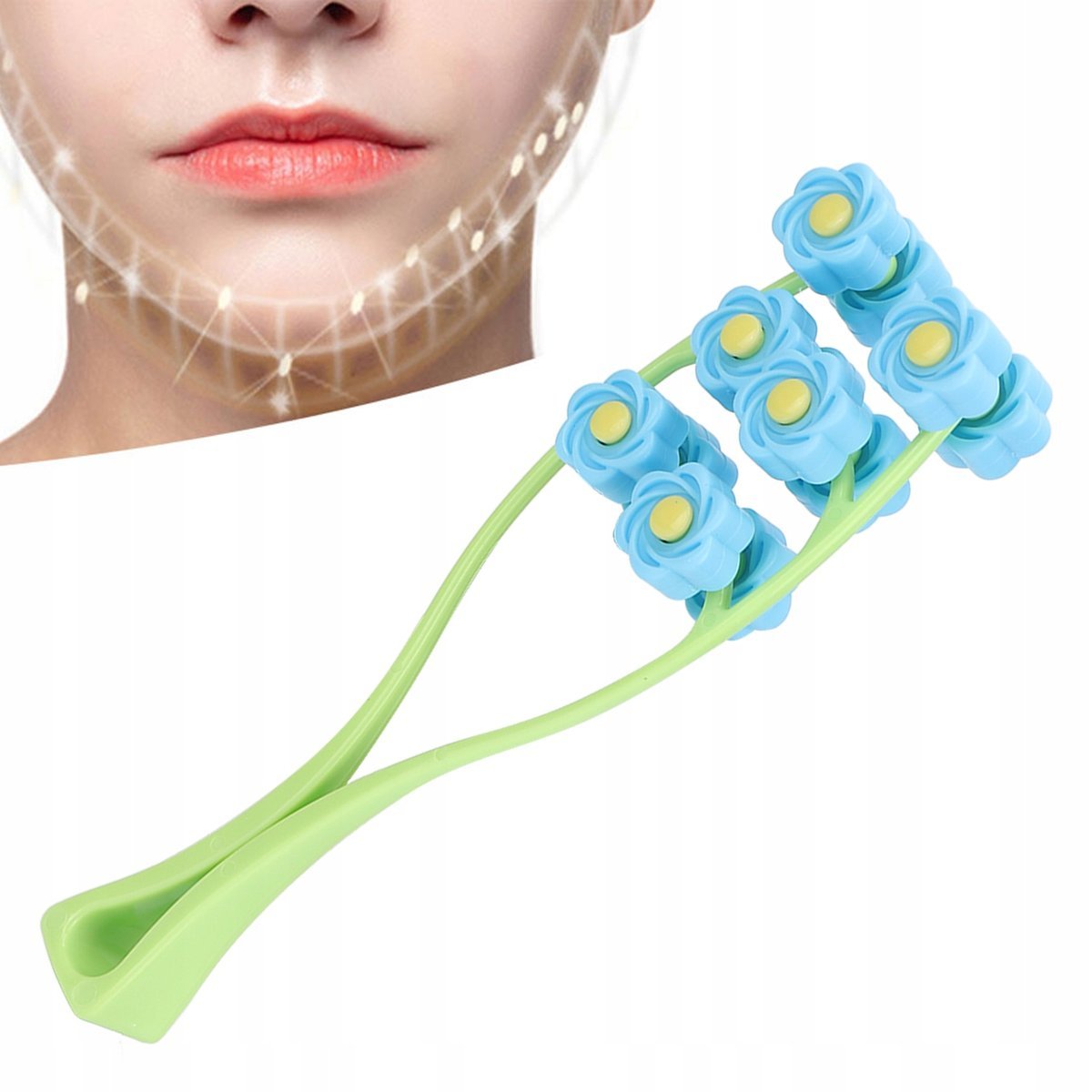 WAŁEK ROLLER MASAŻER IGŁY DO TWARZY ZAROSTU BRODY