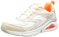 Sneakersy damskie - Skechers Damskie sneakersy TRES-AIR, naturalne Duraleather/biała siatka/pomarańczowy Tri, 6,5 UK, Naturalna biała siatka pomarańczowa Tri, 39.5 EU - miniaturka - grafika 1