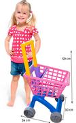 Zabawy w naśladowanie dorosłych - Polski Duży Wózek Sklepowy, Marketowy Dla Dzieci, Różowy - miniaturka - grafika 1