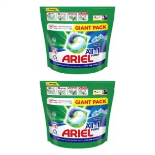 Ariel Kapsułki do prania All in 1 pods Mountain spring Zestaw 2 x 72 szt. - Środki do prania - miniaturka - grafika 1