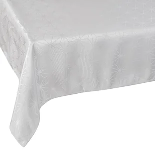 Obrus żakardowy, plamoodporny, 140x220 cm, szary - Obrusy i serwetki - miniaturka - grafika 1