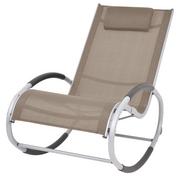 Fotele i krzesła ogrodowe - vidaXL Ogrodowy fotel bujany, taupe, textilene - miniaturka - grafika 1