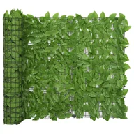 Parawany - Parawan balkonowy, zielone liście, 400x100 cm - miniaturka - grafika 1