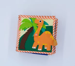 Książeczka Sensoryczna Mała, Quiet Book, Montessori - Dino Jolly Designs - Zabawki sensoryczne - miniaturka - grafika 1