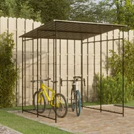 Akcesoria rowerowe - vidaXL Wiata rowerowa, 190x190x222 cm, stalowa, czarna - miniaturka - grafika 1