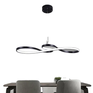 Lampa wisząca, skandynawski design, lampy sufitowe LED, czarny, zimny biały - Lampy sufitowe - miniaturka - grafika 1