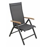 Fotele i krzesła ogrodowe - Rozkładane krzesło ogrodowe CONCEPT FSC® z drewna tekowego i aluminium - miniaturka - grafika 1