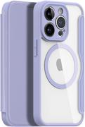 Etui i futerały do telefonów - Dux Ducis Skin X Pro etui iPhone 14 Pro magnetyczny pokrowiec MagSafe z klapką fioletowy - miniaturka - grafika 1