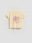 Bluzki dla niemowląt - Reserved - T-shirt z nadrukiem - jasnożółty - miniaturka - grafika 1