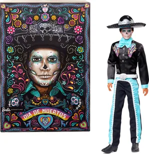 Lalka Barbie Mattel Dia de Muertos Ken (HRM73) - Lalki dla dziewczynek - miniaturka - grafika 1