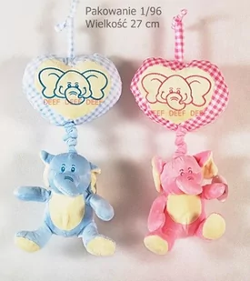 Plusz Serce ze słonikiem (DEEF 56769) - Maskotki i pluszaki - miniaturka - grafika 1