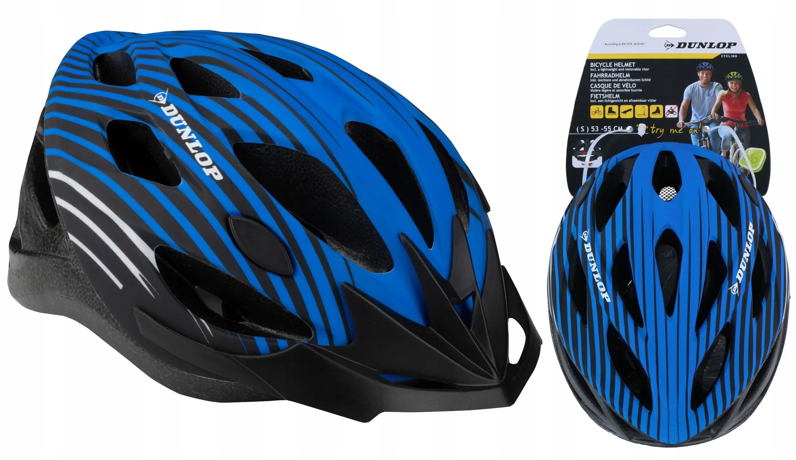 Kask rowerowy regulowany męski damski na rower rolki Dunlop L