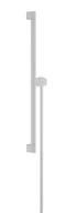 Akcesoria do armatury i ceramiki - Hansgrohe Unica - Drążek prysznicowy 95 cm z wężem prysznicowym, biały mat 24405700 - miniaturka - grafika 1