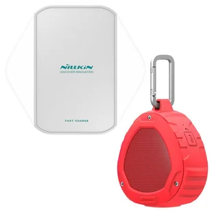 Nillkin zestaw prezentowy bezprzewodowy głośnik Bluetooth + bezprzewodowa ładowarka Qi Magic Cube (Fast Charge Edition) czerwony - Ładowarki do telefonów - miniaturka - grafika 2