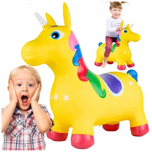 Jednorożec Konik Skoczek Gumowy Miękki do 140 KG Pompka Duży Pompowany - Skoczki dla dzieci Jednorożec Konik Skoczek Gumowy Miękki do 140 KG Pompka Duży Pompowany - Skoczki dla dzieci - miniaturka - grafika 1