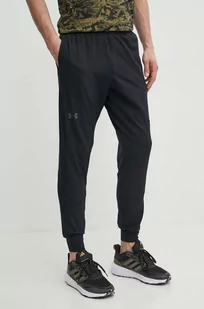 Under Armour spodnie treningowe Unstoppable kolor czarny gładkie - Spodnie męskie - miniaturka - grafika 1
