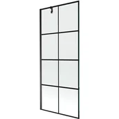 Parawany nawannowe - Mexen Next parawan nawannowy 1-skrzydłowy 80 x 150 cm, czarny wzór, czarny - miniaturka - grafika 1