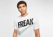 Koszulki męskie - Nike Giannis 'Freak' Dri-Fit Tee White Grey - miniaturka - grafika 1